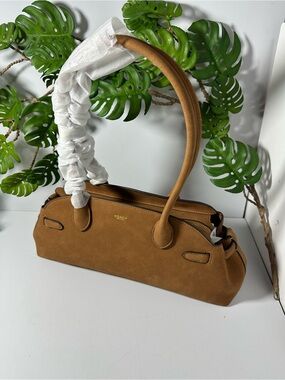 GoodCoach Brown Suede Shoulder Bag